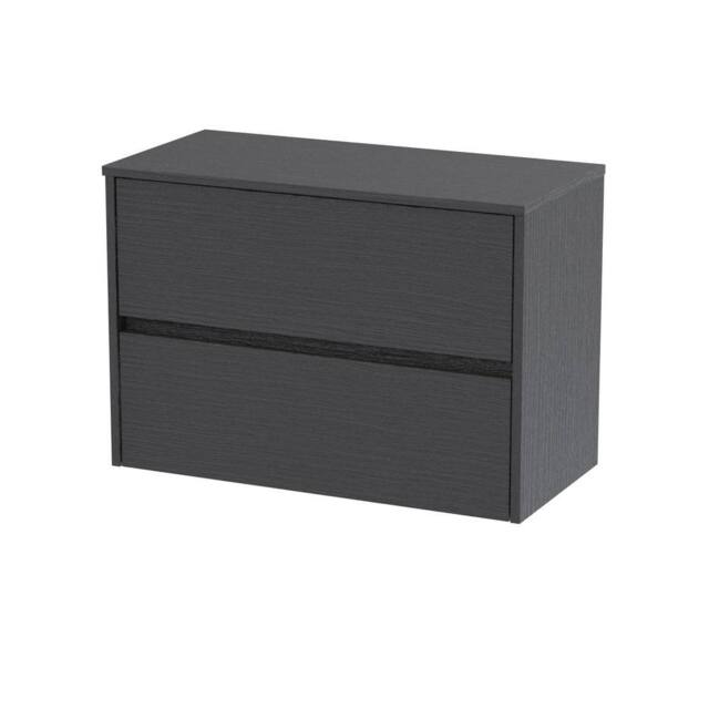 Balterley Chartley 2 Drawer Wall Hung Vanity Unit, Graphite Grey, 800mm in Grey - image 1