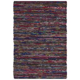 Wyld and Coco Dark Multicolour Handwoven Cotton-Blend Rug 160 x 230 cm - Size: 160 cm x 230 cm - thumbnail 3