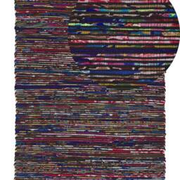 Wyld and Coco Dark Multicolour Handwoven Cotton-Blend Rug 160 x 230 cm - Size: 160 cm x 230 cm - thumbnail 2