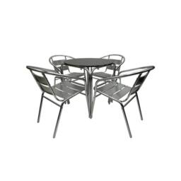 NESTLUNE Garden Furniture Sets, Catering Furniture in Silver - Size: 100 cm x 15 cm - thumbnail 2