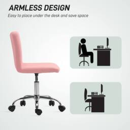 STILVORA Pink Faux Leather Swivel Office Chair - thumbnail 7