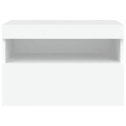 Berkfield Home TV Wall Cabinet with LED Lights White 60x30x40 cm - Size: 60 x 30 x 40 cm - thumbnail 9