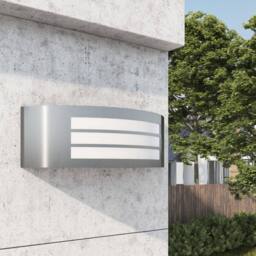 Berkfield Home Outdoor Wall Light Stainless Steel in Silver