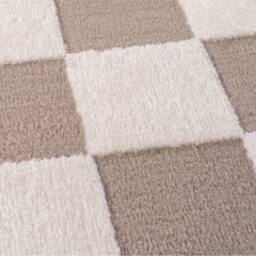 THE RUGS Loft Checkered Living Room Area Rug & Runners Soft Pile in Beige - Size: 80 cm x 150 cm - thumbnail 5