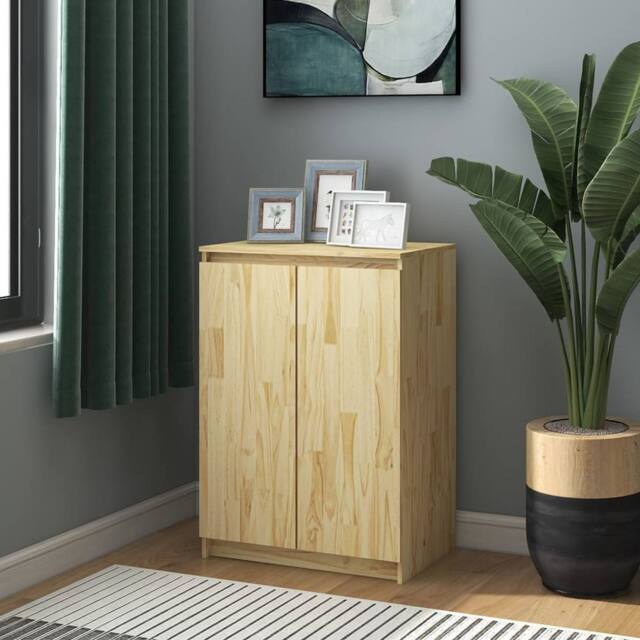 Berkfield Home Sideboard 60x36x84 cm Solid Pinewood in Brown - Size: 60 x 36 x 84 cm - image 1