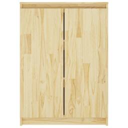 Berkfield Home Sideboard 60x36x84 cm Solid Pinewood in Brown - Size: 60 x 36 x 84 cm - thumbnail 5