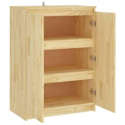 Berkfield Home Sideboard 60x36x84 cm Solid Pinewood in Brown - Size: 60 x 36 x 84 cm - thumbnail 6