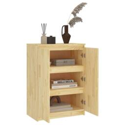 Berkfield Home Sideboard 60x36x84 cm Solid Pinewood in Brown - Size: 60 x 36 x 84 cm - thumbnail 4