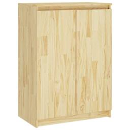 Berkfield Home Sideboard 60x36x84 cm Solid Pinewood in Brown - Size: 60 x 36 x 84 cm - thumbnail 2