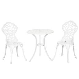 STILVORA Bistro Set with aluminium structure white - thumbnail 5