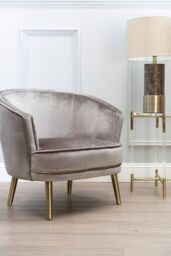 Orsina Side Table With Acrylic Top-Sturdy Lounge Round Table-Gold Finish Settee Side Table-Metallic Small Table in Gold - thumbnail 3