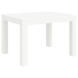 Berkfield Home Garden Table White 59x47x40 cm PP - Size: 59 x 47 x 40 cm - thumbnail 1