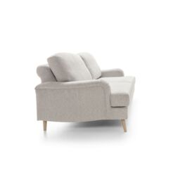 Abakus Direct Harper 3-Seater Sofa - Durable & Easy Clean Upholstery in Cream - thumbnail 4