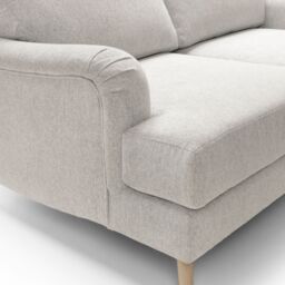 Abakus Direct Harper 3-Seater Sofa - Durable & Easy Clean Upholstery in Cream - thumbnail 9