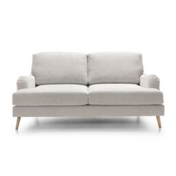 Abakus Direct Harper 3-Seater Sofa - Durable & Easy Clean Upholstery in Cream - thumbnail 2