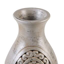 Wyld and Coco Tall Grey Terracotta Vase 51 cm Handmade Greek-Inspired - thumbnail 4