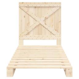 Berkfield Home Beautiful Bed Frame without Mattress with Headboard 90x200 cm Sol in Light Tan - thumbnail 5