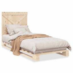 Berkfield Home Beautiful Bed Frame without Mattress with Headboard 90x200 cm Sol in Light Tan - thumbnail 3