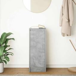 Berkfield Home Sideboard Concrete Grey 29.5x34x76 cm Engineered Wood - thumbnail 1