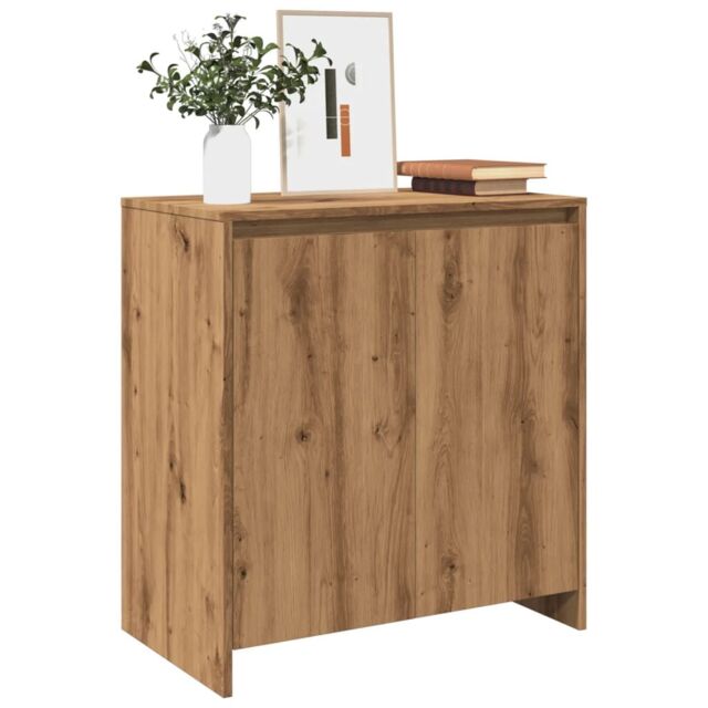 Berkfield Home Sideboard Artisan Oak 70x41x75 cm Engineered Wood in Brown - Size: 70 x 41 x 75 cm - image 1