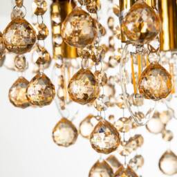 Netlighting London 46cm Ceiling Light Gold Colors Acrylic Crystal Gold 5x E14 - thumbnail 2