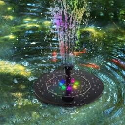 FLAVORA 8 LED Solar Panel Powered Fountain Water Feature Pump in Black - Size: 100 cm x 100 cm - thumbnail 3