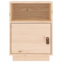 Berkfield Home Bedside Cabinet 40x34x55 cm Solid Wood Pine in Light Tan - Size: 40 x 34 x 55 cm - thumbnail 6