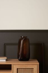 BHS Cognac Tall Spiral Glass Vase in Amber - thumbnail 2