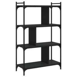 Berkfield Home Bookcase 4-Tier Black 76x32x123 cm Engineered Wood - Size: 76 x 32 x 123 cm - thumbnail 6