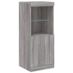 Berkfield Home Sideboard with LED Lights Grey Sonoma 162x37x100 cm - Size: 162 x 37 x 100 cm - thumbnail 9