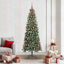 Berkfield Home Artificial Christmas Tree with 300 LEDs Green 86 x 86 x 210 cm