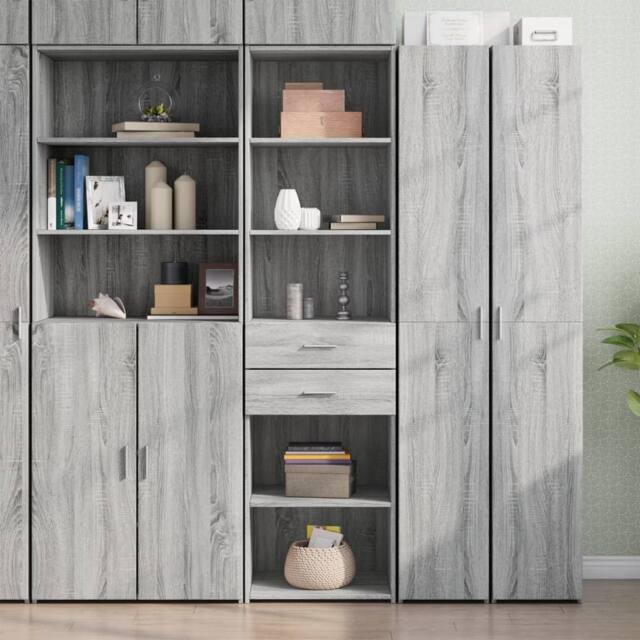 Berkfield Home Highboard Grey Sonoma 50x42.5x185 cm Engineered Wood - image 1