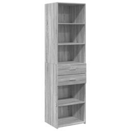 Berkfield Home Highboard Grey Sonoma 50x42.5x185 cm Engineered Wood - thumbnail 2