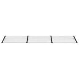 Berkfield Home Door Canopy Black & Transparent 358.5x90 cm Polycarbonate in Clear - thumbnail 3