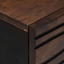 Berkfield Home Stunning Coffee Table - 100x54x40 cm, solid & engineered wood in Brown - Size: 100 x 54 x 40 cm - thumbnail 6