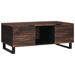 Berkfield Home Stunning Coffee Table - 100x54x40 cm, solid & engineered wood in Brown - Size: 100 x 54 x 40 cm - thumbnail 2