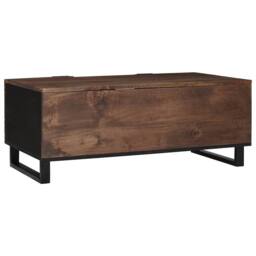 Berkfield Home Stunning Coffee Table - 100x54x40 cm, solid & engineered wood in Brown - Size: 100 x 54 x 40 cm - thumbnail 5