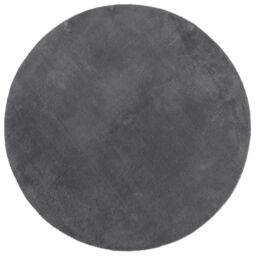 Berkfield Home Rug Short Pile Soft & Washable Anthracite Ã˜ 160 cm in Black - Size: 100 cm diameter - thumbnail 2