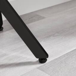 FurnitureboxUK Leonardo Rectangular Marble Effect Glass Top Console Table With Black Metal Starburst Legs in Grey - thumbnail 6