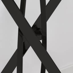 FurnitureboxUK Leonardo Rectangular Marble Effect Glass Top Console Table With Black Metal Starburst Legs in Grey - thumbnail 5