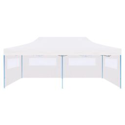 Berkfield Home Folding Pop-up Partytent with Sidewalls 3x6 m Steel White - thumbnail 3