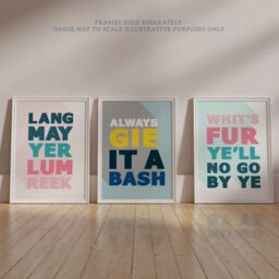 Artery8 Wall Art Print Pack of 3 A4 Scottish Sayings Good Wish Motivational Inspirational Expression Pastels Living Room s Set - thumbnail 6