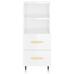Berkfield Home Sideboard High Gloss White 34.5x34x90 cm Engineered Wood - thumbnail 6