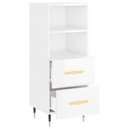 Berkfield Home Sideboard High Gloss White 34.5x34x90 cm Engineered Wood - thumbnail 5