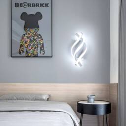 Pheashine Modern LED Wall Light Sconce, 22W, White, Acrylic, 6500K Cool White - thumbnail 5