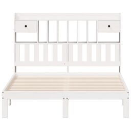 Berkfield Home Bookcase Bed without Mattress White 150x200cm Solid Wood Pine - Size: 150x200 cm - thumbnail 4