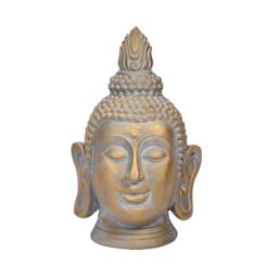 mysmartbuy Buddha XL - Serene Gold Garden Feature for Paths & Borders - 50 cm in Light Grey - thumbnail 2