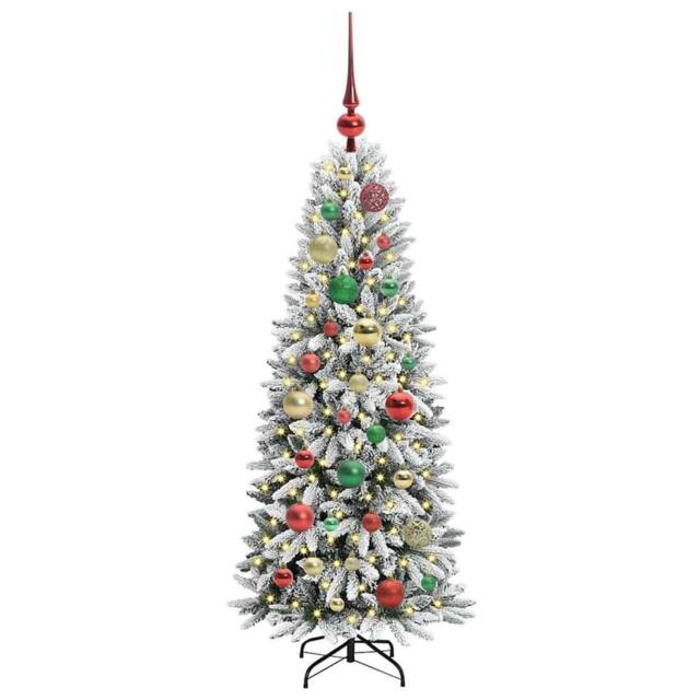 Berkfield Home Green Artificial Christmas Tree with 150 LEDs White 53 x 53 x 120 cm - image 1