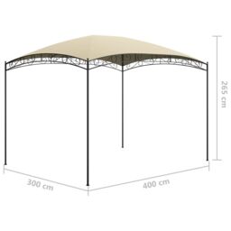 Berkfield Home Gazebo 3x4x2.65 m Cream 180 g/m ² in Beige - thumbnail 5
