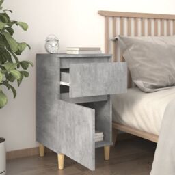 Berkfield Home Bedside Cabinet Concrete Grey 40x35x70 cm - Size: 40 x 35 x 70 cm - thumbnail 3